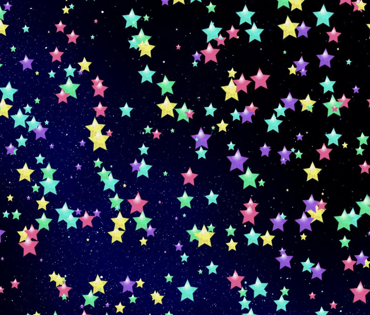 Fondo de pantalla Colorful Stars 1200x1024