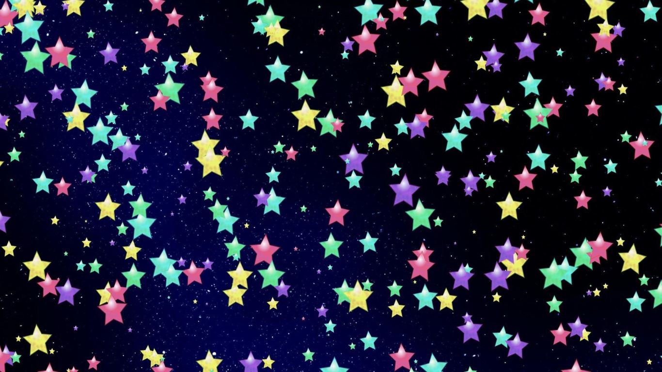 Colorful Stars wallpaper 1366x768