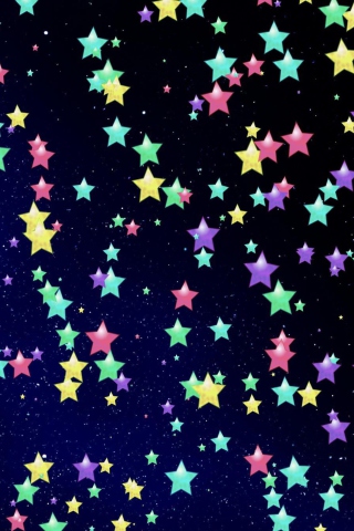 Das Colorful Stars Wallpaper 320x480