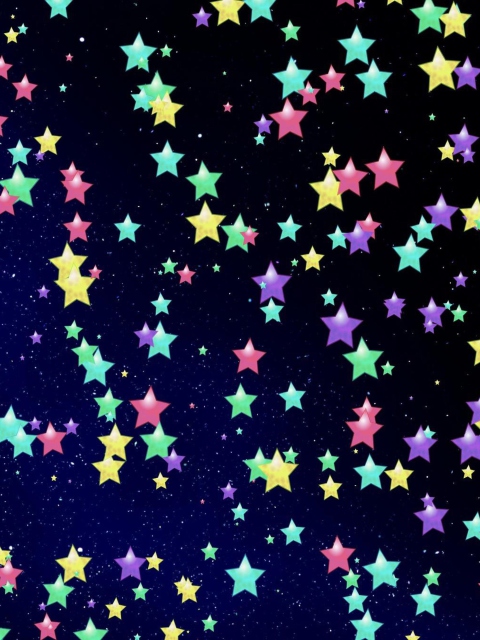 Обои Colorful Stars 480x640