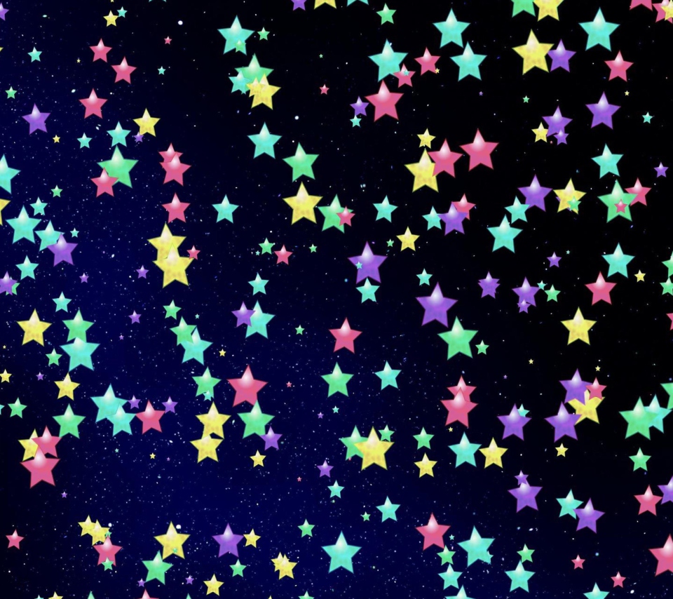 Das Colorful Stars Wallpaper 960x854