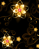 Fondo de pantalla Golden Flowers 128x160