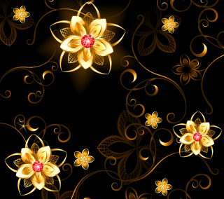 Kostenloses Golden Flowers Wallpaper für iPad 3