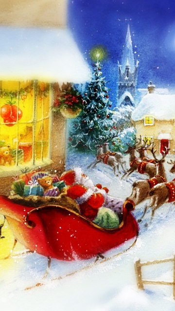 Das Santa Is Coming Wallpaper 360x640