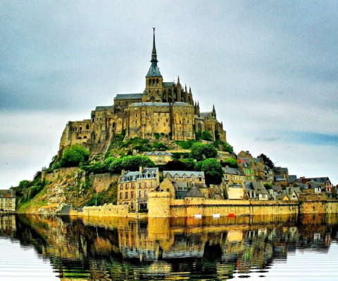 Sfondi Normandy, Mont Saint Michel 480x400