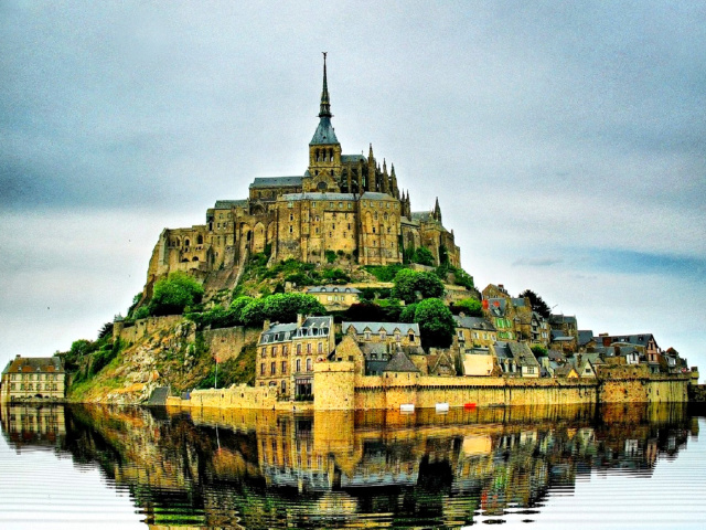 Обои Normandy, Mont Saint Michel 640x480