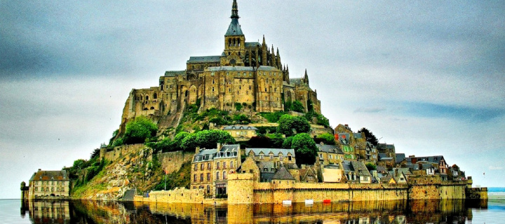 Normandy, Mont Saint Michel wallpaper 720x320