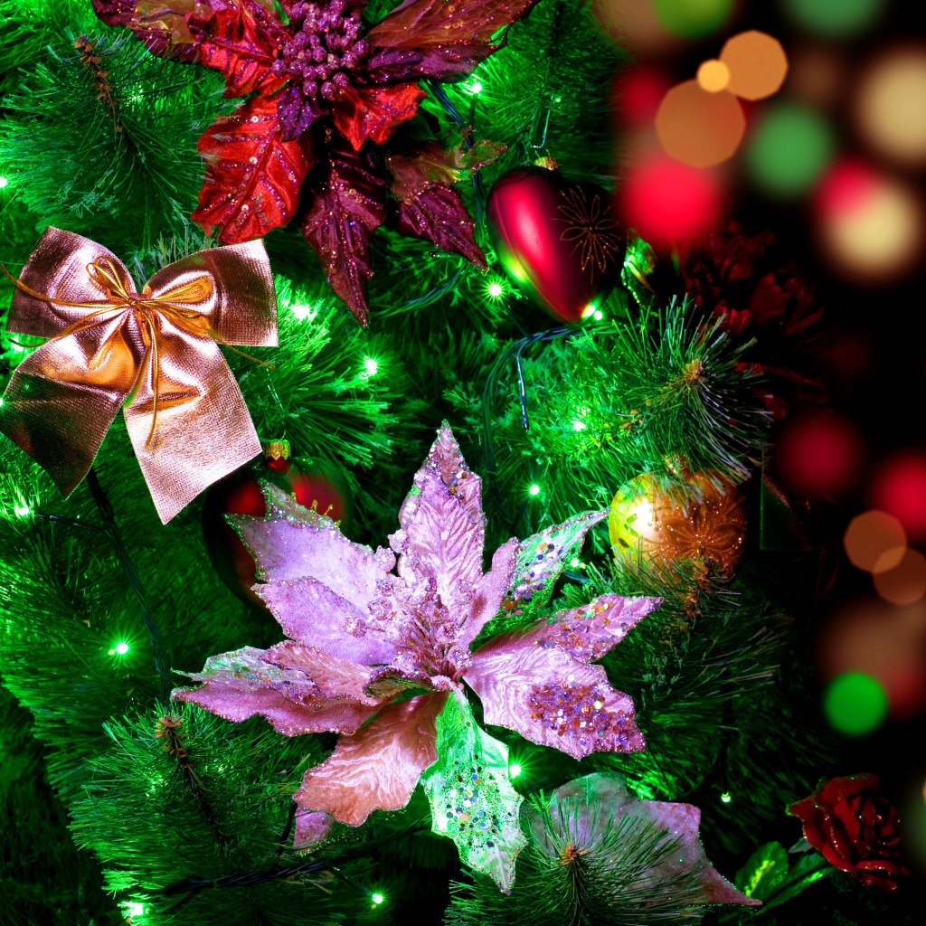 Das Christmas Decorations Wallpaper 1024x1024