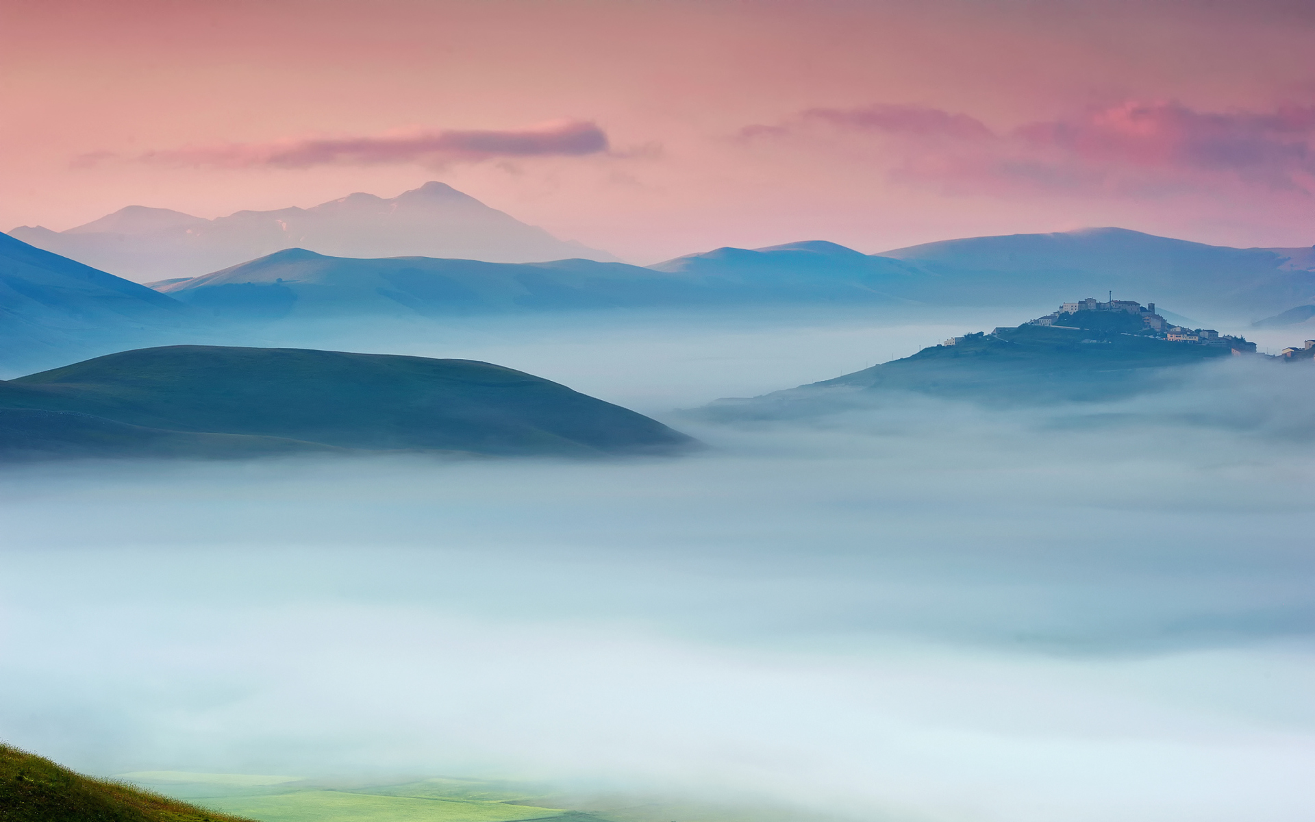 Screenshot №1 pro téma Pink Blue Morning 1920x1200