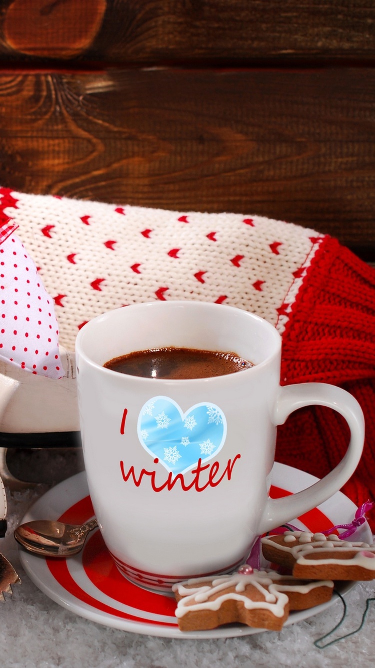 Hot Mulled Wine Merry XMAS wallpaper 750x1334