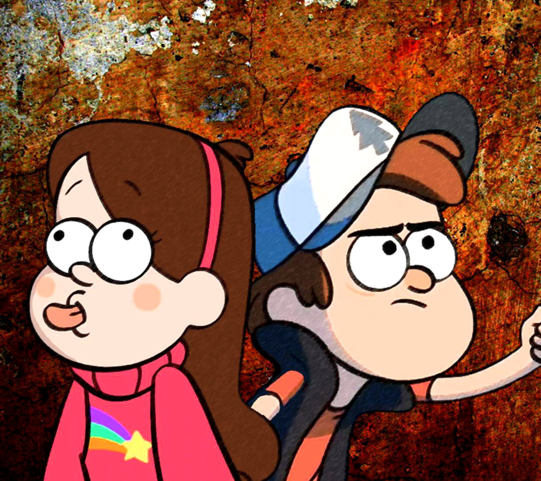 Mabel and Dipper in Gravity Falls wallpaper 1080x960