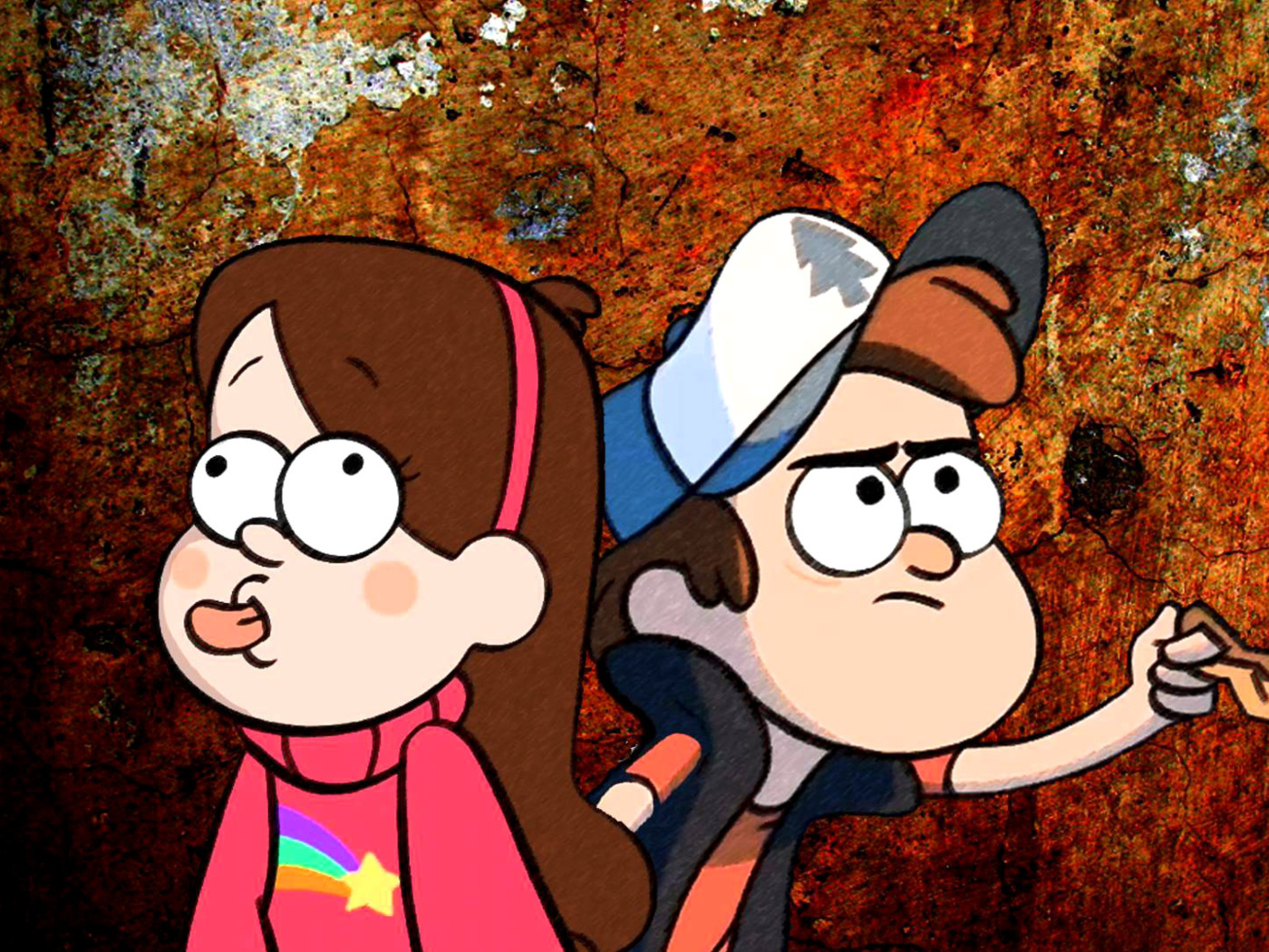 Mabel and Dipper in Gravity Falls wallpaper 1400x1050