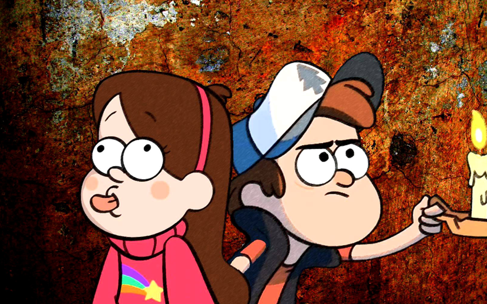 Mabel and Dipper in Gravity Falls wallpaper 1680x1050