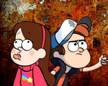 Sfondi Mabel and Dipper in Gravity Falls 220x176