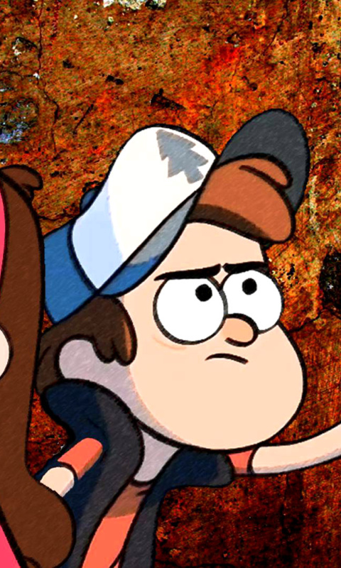 Обои Mabel and Dipper in Gravity Falls 480x800