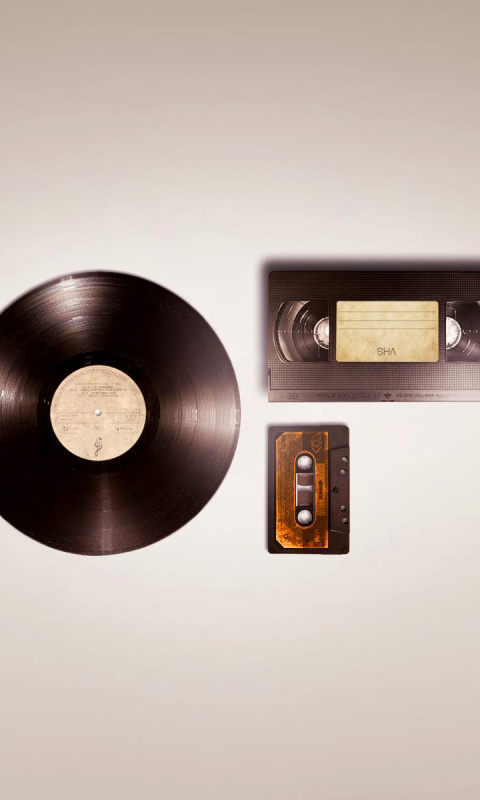Video cassette and Audio Cassette wallpaper 480x800