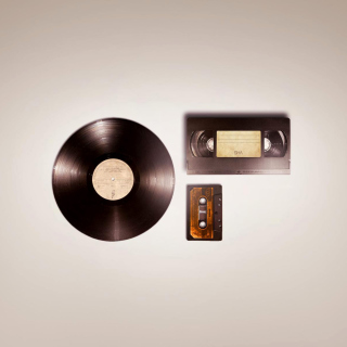 Video cassette and Audio Cassette Wallpaper for iPad 3