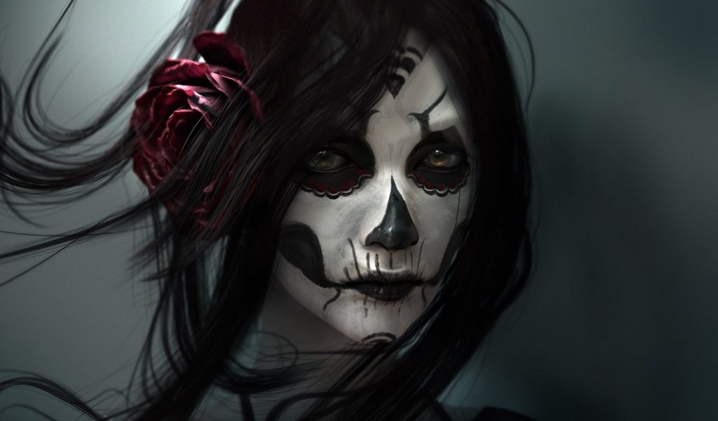 Screenshot №1 pro téma Beautiful Skull Face Painting 1024x600