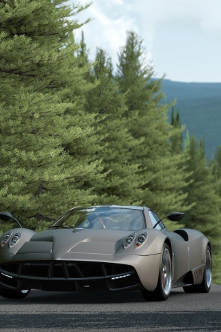 Das Sport Car On Road Wallpaper 320x480