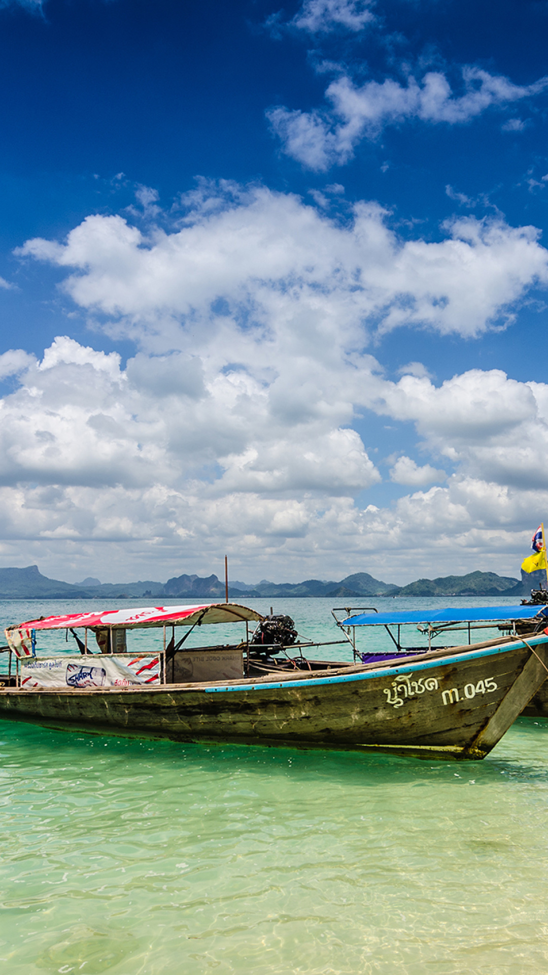 Boats in Thailand Phi Phi wallpaper 1080x1920