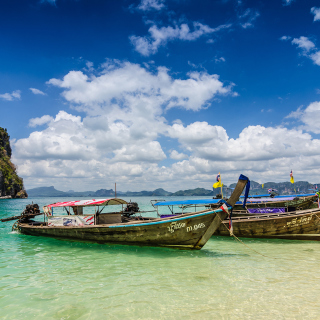 Boats in Thailand Phi Phi papel de parede para celular para 208x208