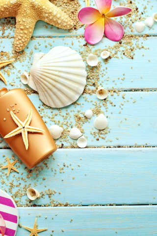 Seashells wallpaper 320x480