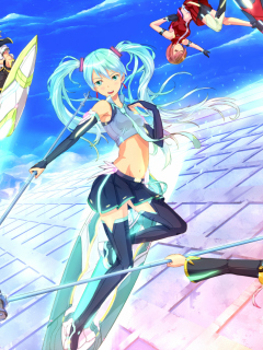 Das Hatsune Miku Vocaloid Wallpaper 240x320