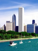 Screenshot №1 pro téma Michigan Lake Chicago 132x176