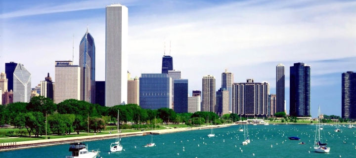 Das Michigan Lake Chicago Wallpaper 720x320