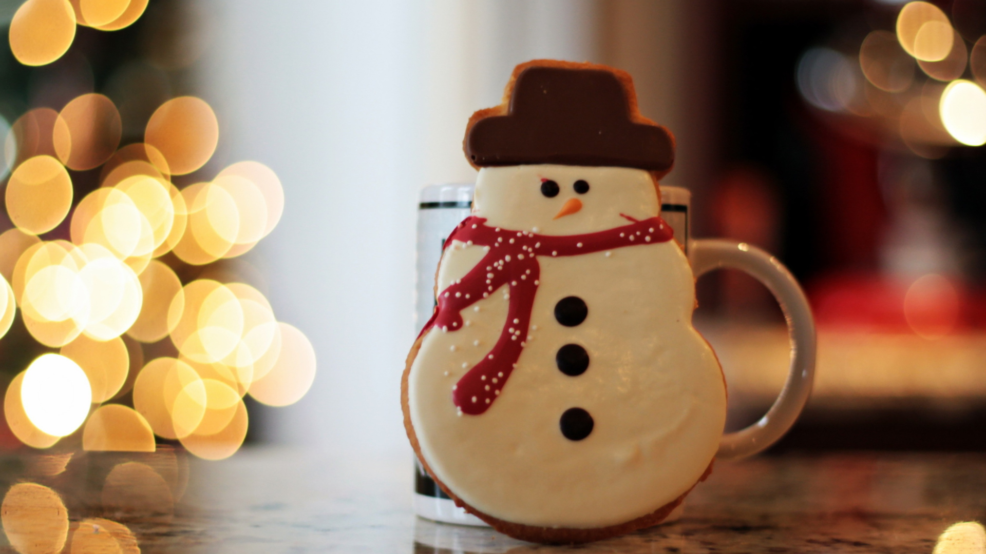 Snowman Cookie wallpaper 1920x1080