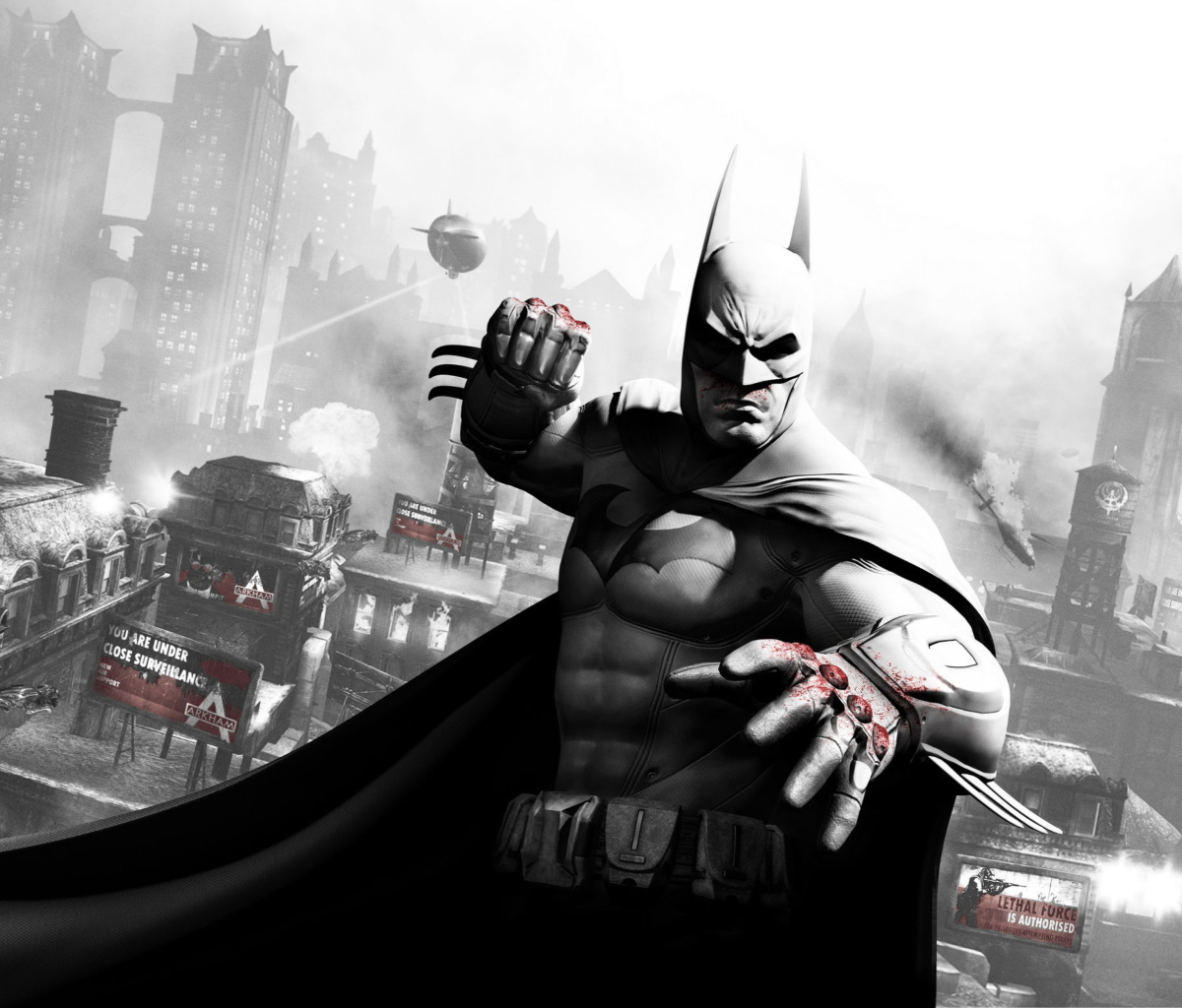 Das Arkham City Batman Wallpaper 1200x1024