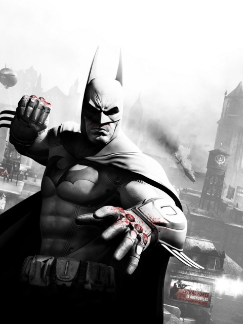 Das Arkham City Batman Wallpaper 480x640