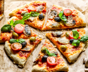Screenshot №1 pro téma Pizza with olives 176x144