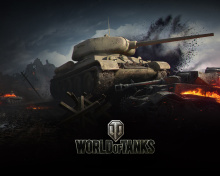 Das World of tanks T34 85 Wallpaper 220x176