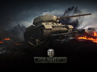 Fondo de pantalla World of tanks T34 85 320x240