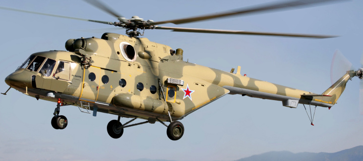 Обои Mil Mi 17 Russian Helicopter 720x320