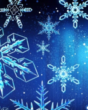 Blue Snowflakes screenshot #1 176x220
