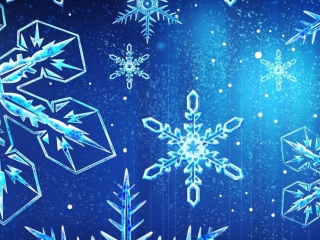 Das Blue Snowflakes Wallpaper 320x240
