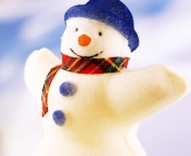 Das Happy Snowman Wallpaper 176x144