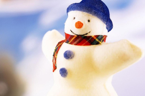 Happy Snowman wallpaper 480x320