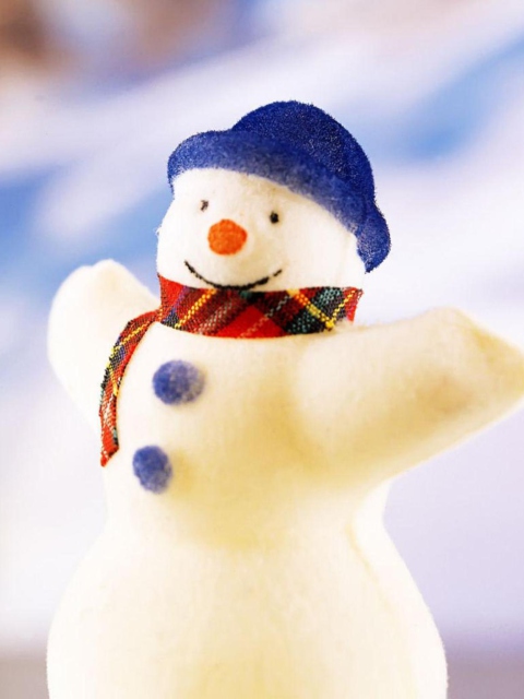 Обои Happy Snowman 480x640