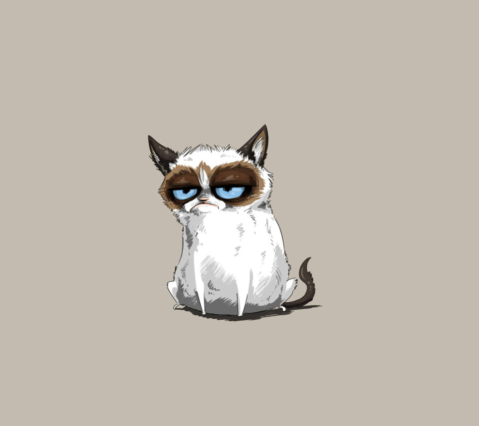 Das Grumpy Cat Drawing Wallpaper 960x854