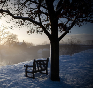 Bench Covered With Snow - Obrázkek zdarma pro iPad 2