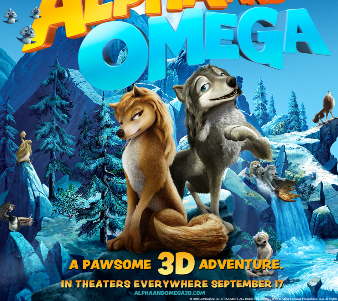 Fondo de pantalla Alpha and Omega 3D 1080x960