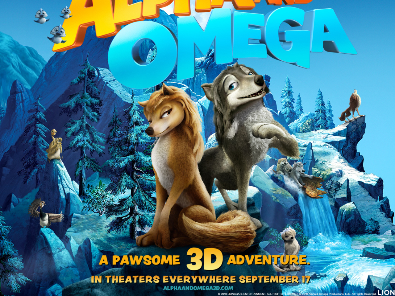 Fondo de pantalla Alpha and Omega 3D 1280x960