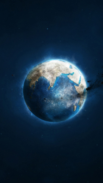 Das Planet and Asteroid Wallpaper 360x640