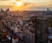 Обои Sunset Over Tokyo 176x144