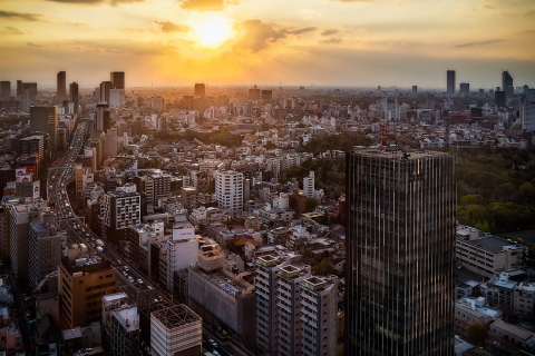 Sunset Over Tokyo wallpaper 480x320