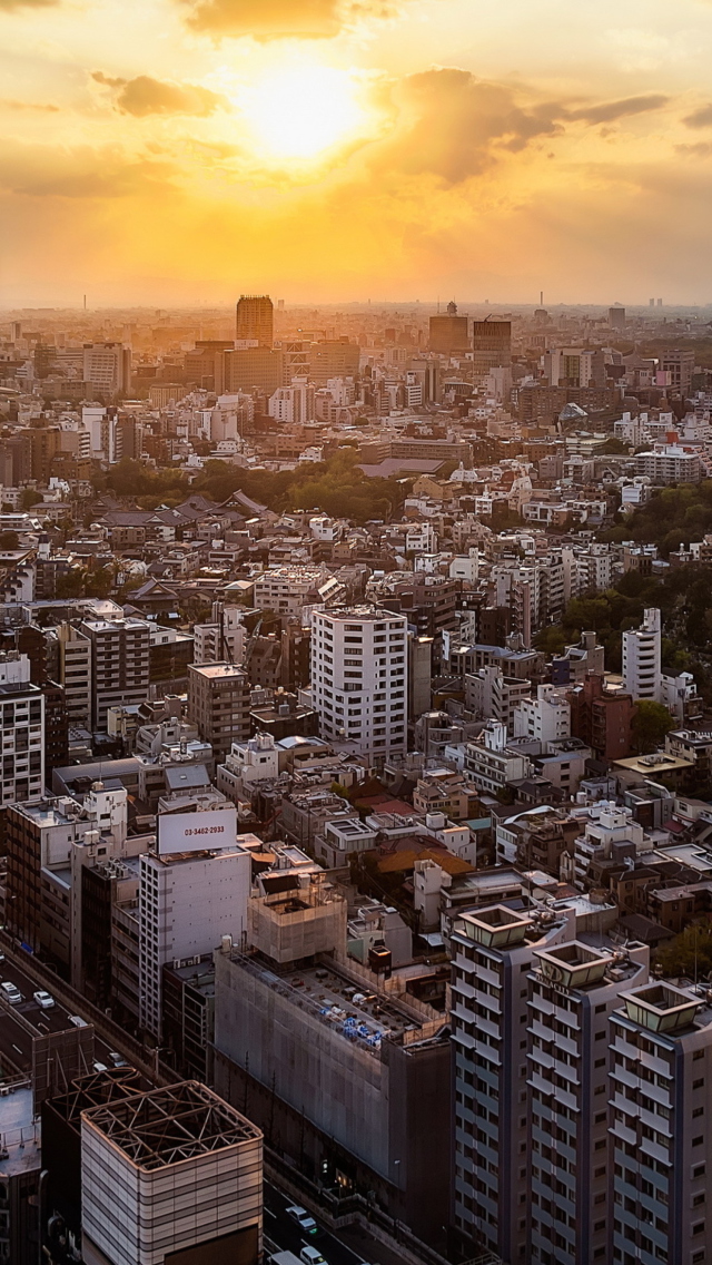 Sunset Over Tokyo wallpaper 640x1136