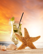 Beach Drinks Cocktail wallpaper 176x220